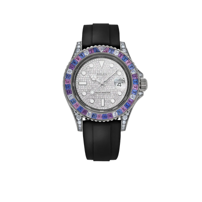 Yacht-Master Cotton Candy 40mm Paved Diamonds White Gold Oysterflex 126679SABR