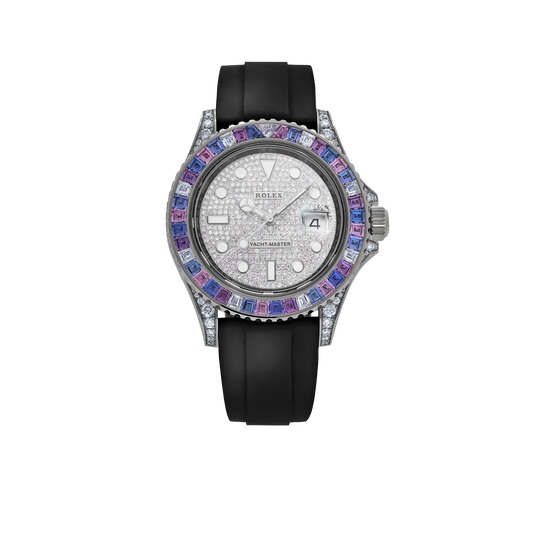 Yacht-Master Cotton Candy 40mm Paved Diamonds White Gold Oysterflex 126679SABR