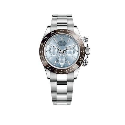 Daytona 40mm 116506 Platinum Ice Blue Diamond Baguette Dial