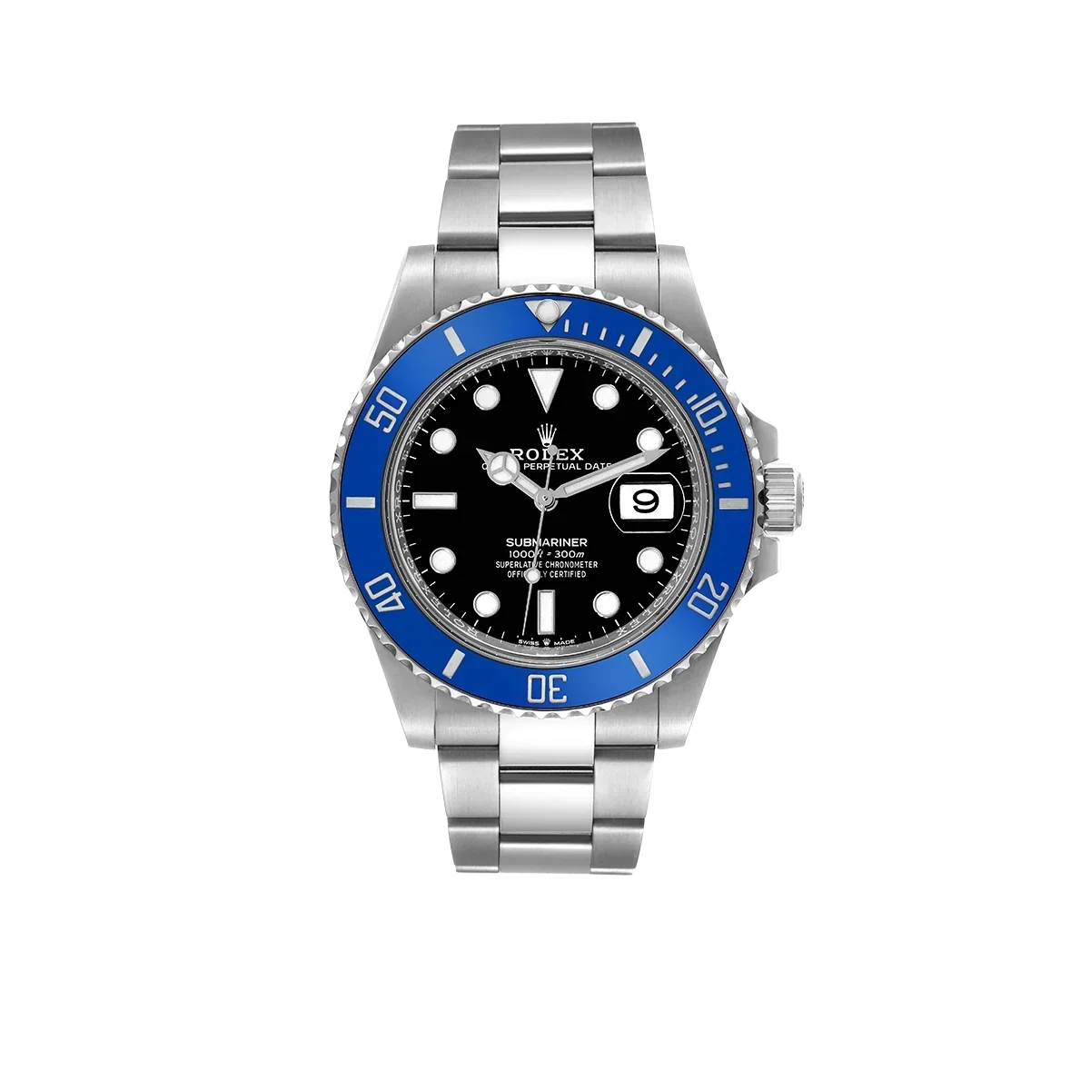 Submariner 41mm Cookie Monster Blue Ceramic Bezel White Gold Mens Watch 126619
