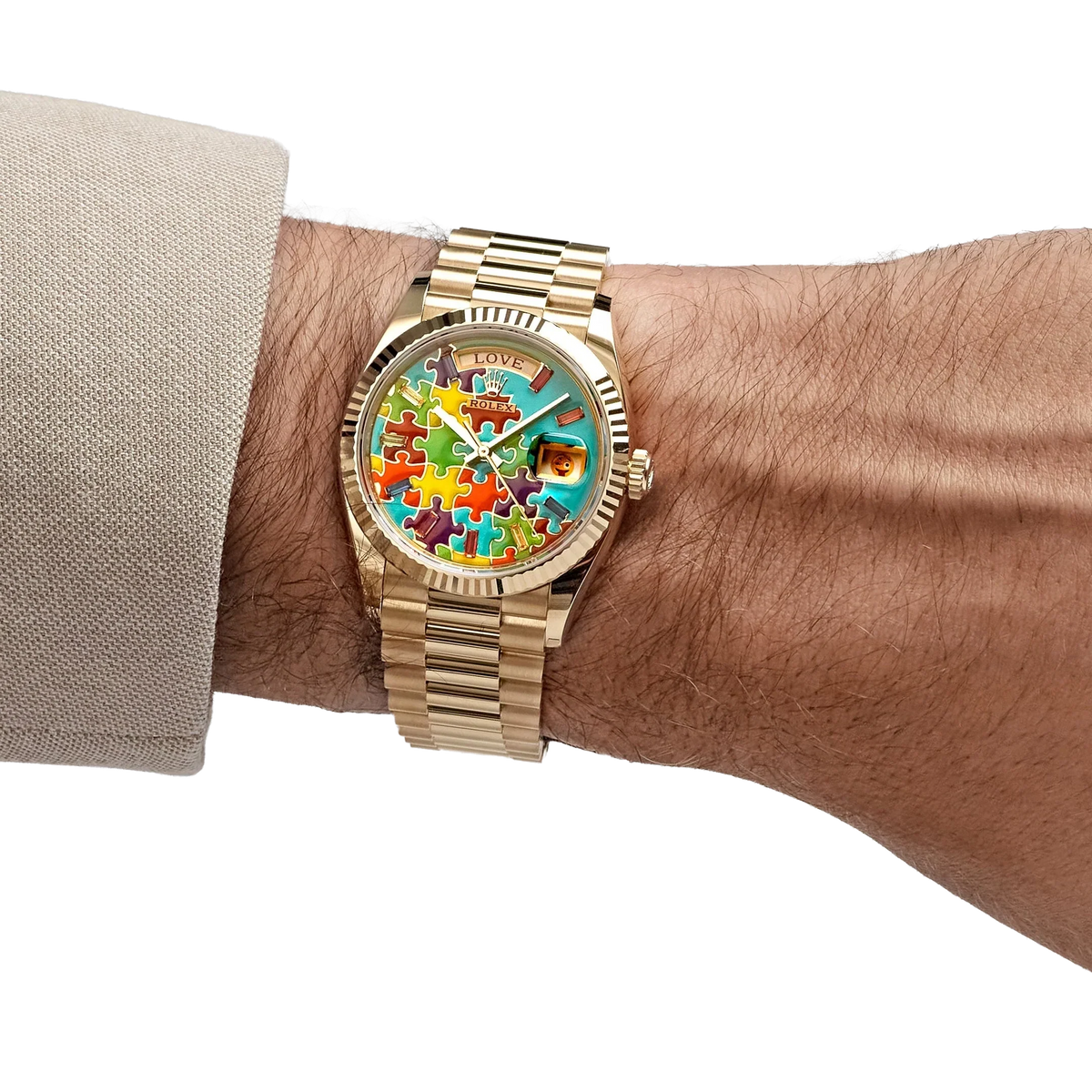 Day-Date 36 128238 'Emoji Puzzle' Yellow Gold