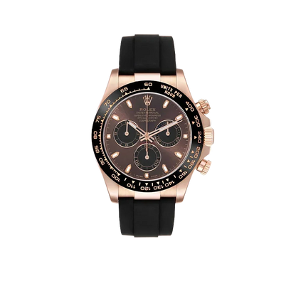 Daytona 40mm Rose Gold Oysterflex Chocolate Dial Mens Watch 116515