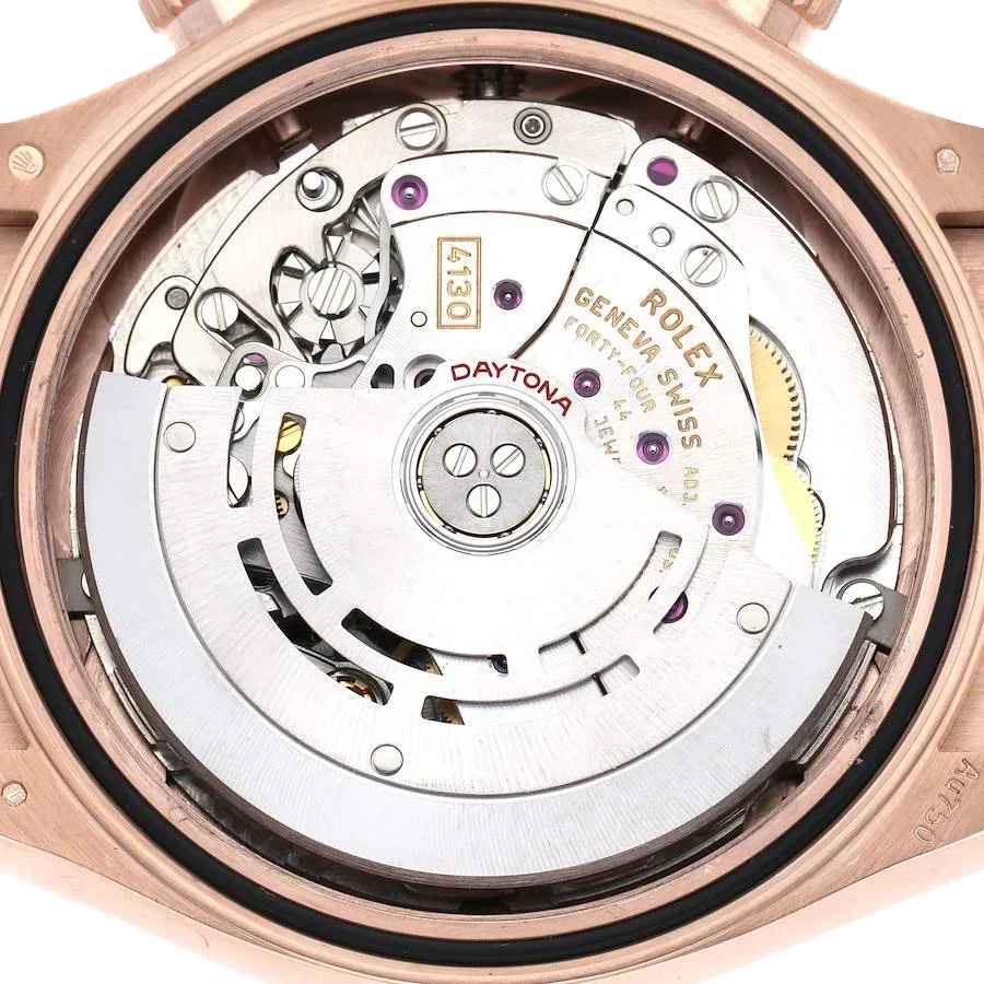 Daytona 40mm Rose Gold Oysterflex Chocolate Dial Mens Watch 116515