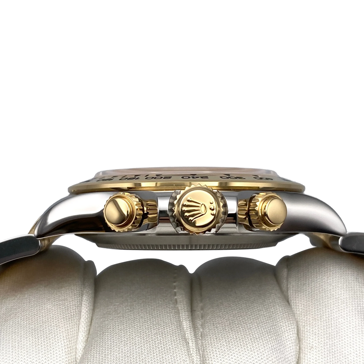 Daytona 40mm Yellow Gold Stainless Steel Mother of Pearl Diamond Dial 116503