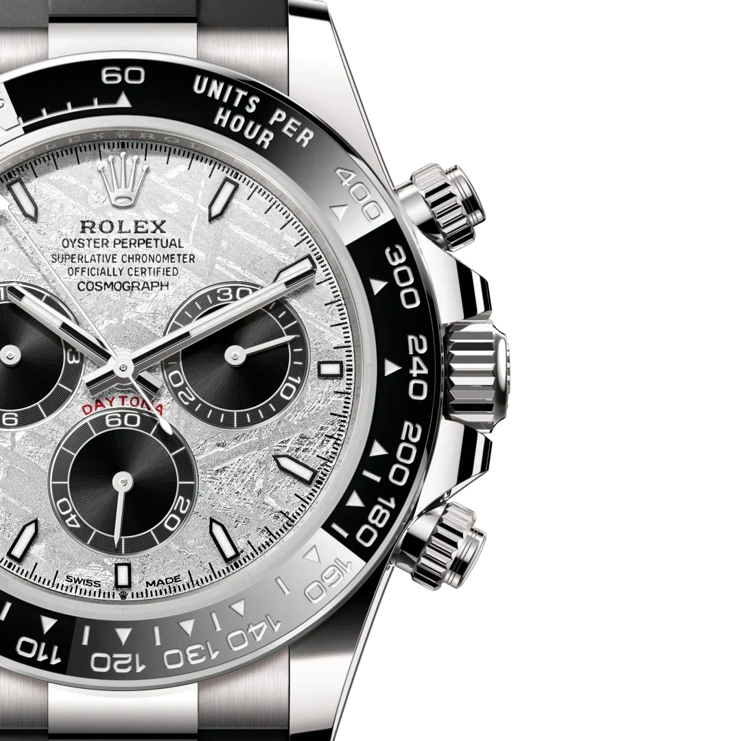 Daytona 40mm Oyster Perpetual White Gold with Meteorite and Black Dial M126519LN-0007