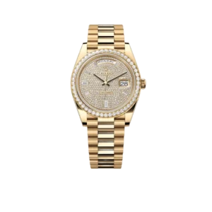 Rolex Day-Date 40 228348RBR Yellow Gold Diamond Dial Diamond Bezel